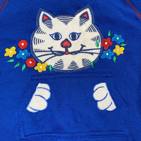 Vintage spring creek kitty cat flower hoodie size 6x - Picture 2 of 8